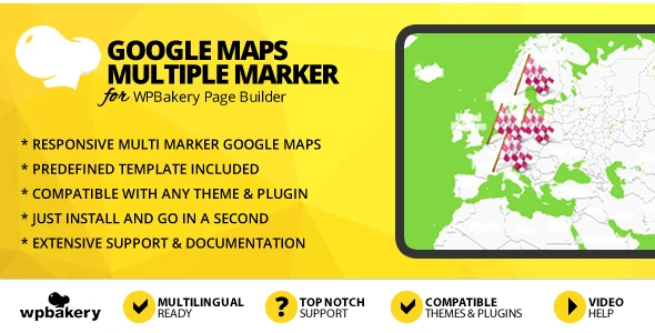 Google Maps With Multiple Markers Addon for WPBakery Page Builder
